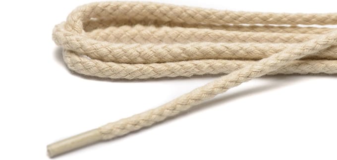ARIESZZZ - Schoenveters - Grof Rond - Ecru - 90 cm - 5-7 gaatjes