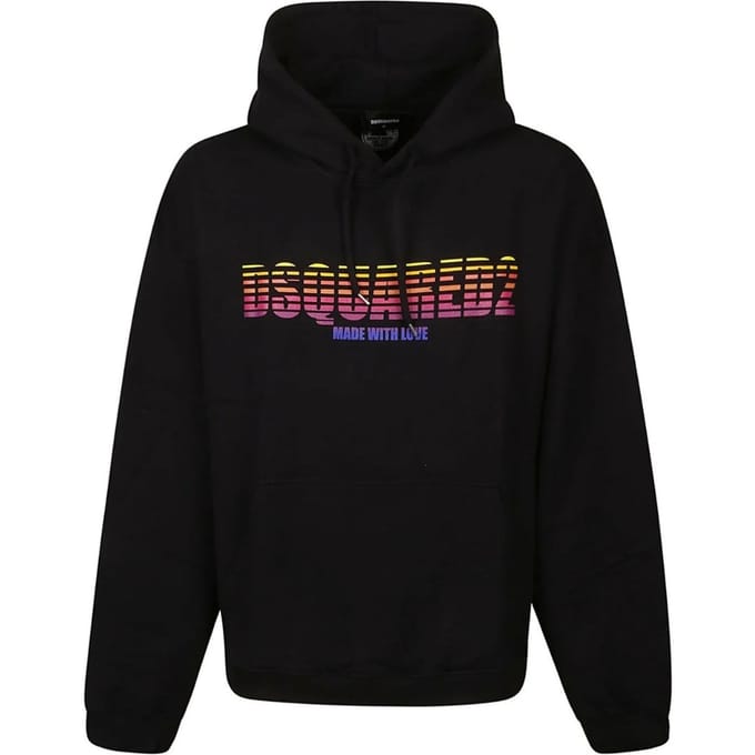 Dsquared2 Made With Love-logo zwarte hoodie