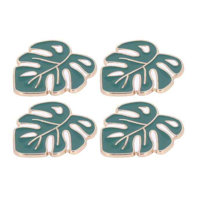 4-delige Naaldhouder Set DIY Magneet Kruissteek Borduuraccessoires Groene Bladeren beige