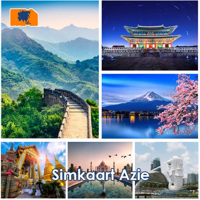 InternationalSIM Data Simkaart Azië - 3 GB - 15 dagen