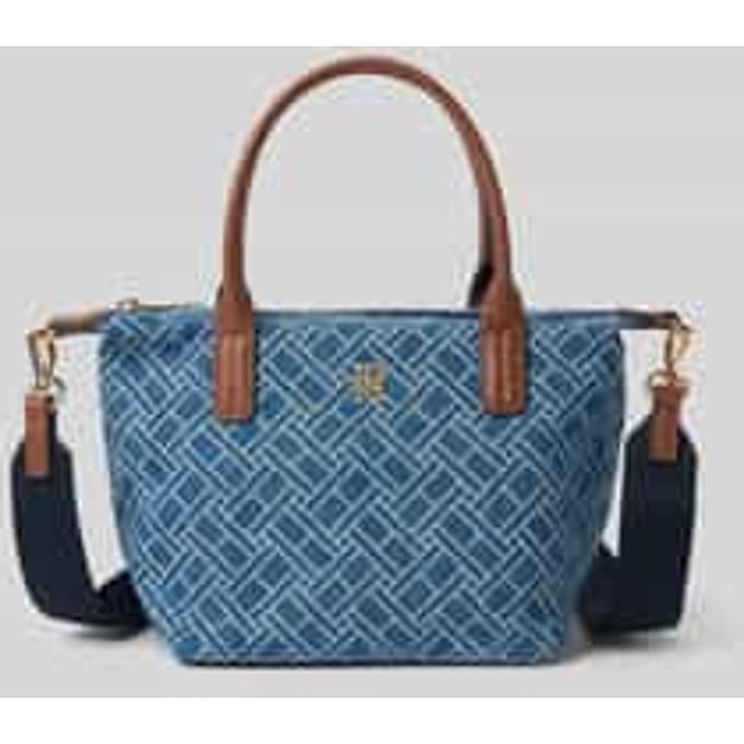 Tommy Hilfiger Popette mini tote handtas flag blue denim