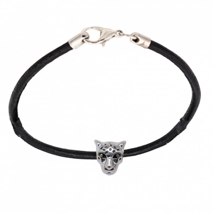 Enkelkoord-Tijger-Extra Lang-Zwart-25 cm - Charme Bijoux