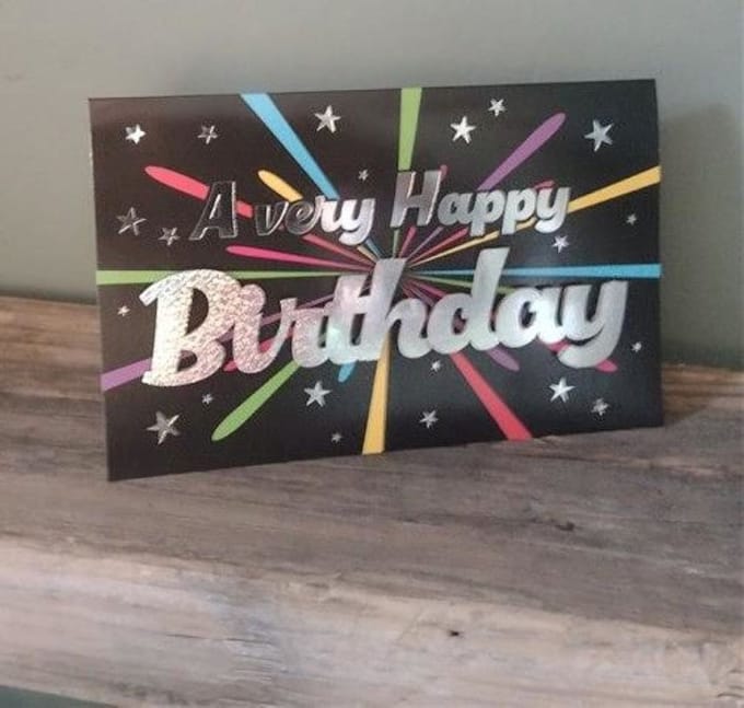 Wenskaart - luxe wenskaart - A very Happy Birthday