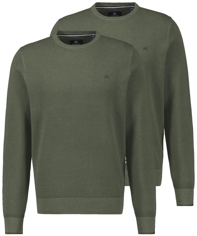 LERROS Heren trui 2 pack Basic
