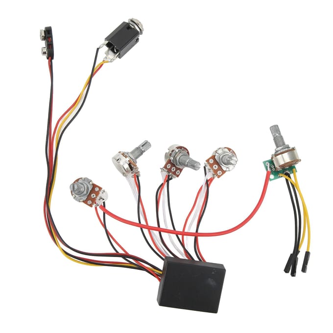 Faisceau de câblage d'amplificateur 3 voies Kit de câblage de circuit d'alimentation Accessoires pour guitare électrique basse gray