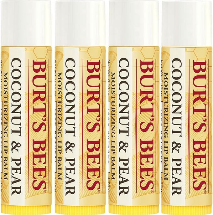 Burt's Bees - Lip Balm Coconut & Pear- 4 pak.