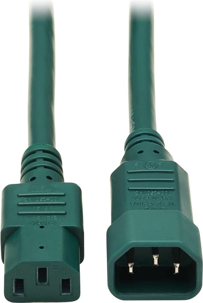 Tripp Lite P005-003-AGN electriciteitssnoer Groen 0,9 m C14 stekker C13 stekker