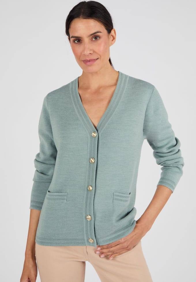 Damart - Vest van merinowol - Dames - Groen - S
