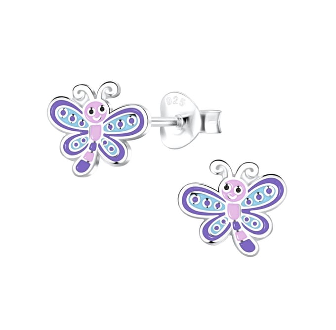 WeLoveSilver - kinderoorbellen - libelle - zilver - hypoallergeen