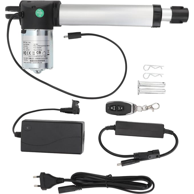 Actionneur linéaire électrique robuste avec télécommande, course de 150 mm, 4 000 N