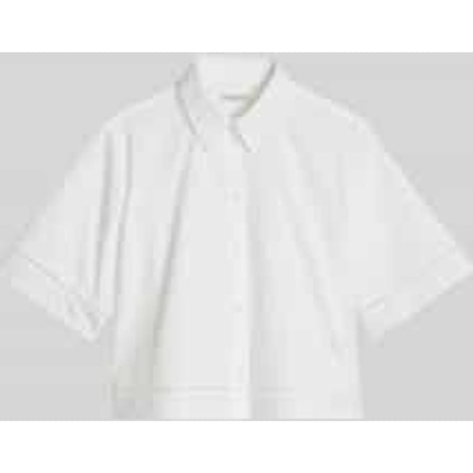 Regular fit blouse met korte mouwen van puur katoen met ajourwerk