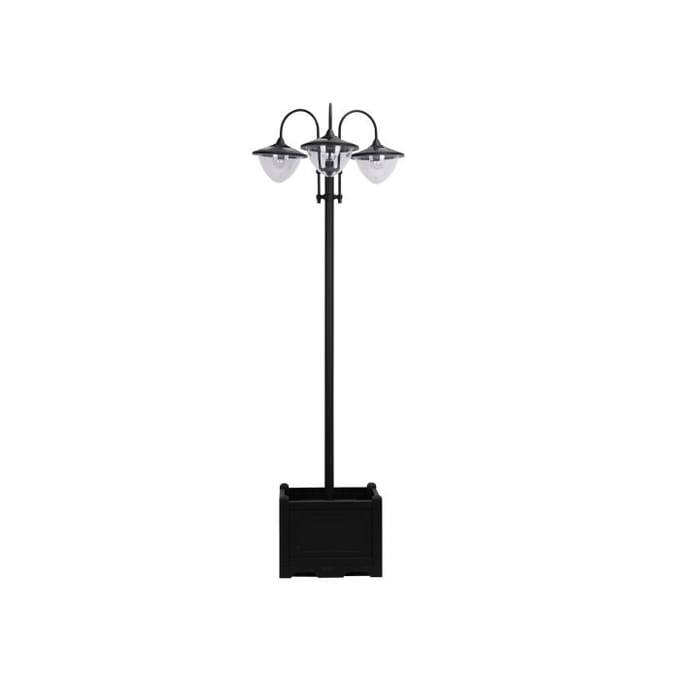 Zonne lantaarn - MUVOE - Set van 3 - Metaal - 60x55x189 cm - Zonne-energie