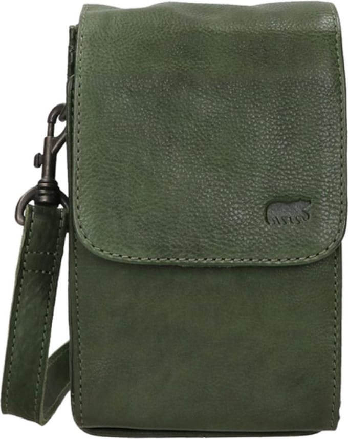 Bear Design Telefoontasje / Crossbodytas Dames - Leer - Robbie - Groen