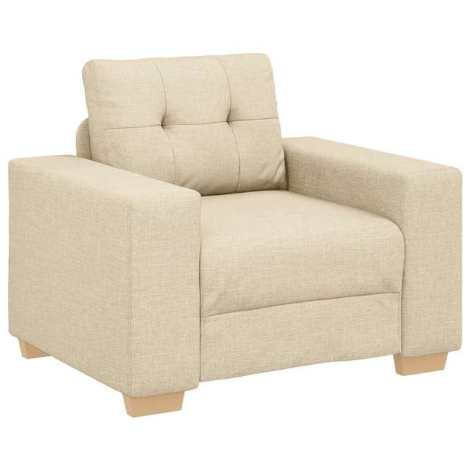 vidaXL Fauteuil Crème 100x78x80 cm Stof