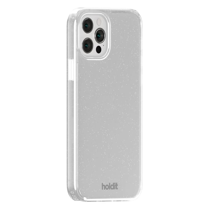 Holdit Glitter Case geschikt voor Apple iPhone 12 (Pro) - Wit
