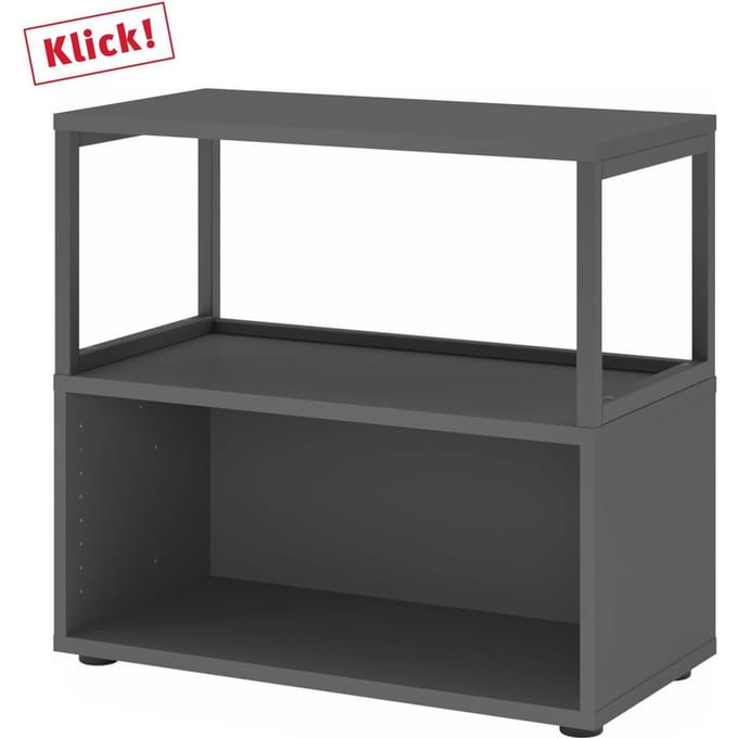FlexWall | 2 OH | kast + frame | met verstelbare poten - Grafiet