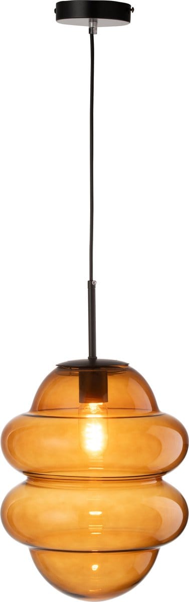 J-Line hanglamp Honinglepel - glas - bruin