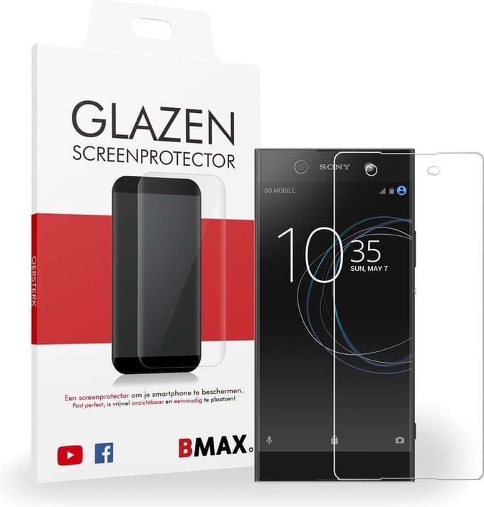 BMAX Glazen Screenprotector geschikt voor Sony Xperia XA1 Ultra | Beschermglas | Tempered Glass