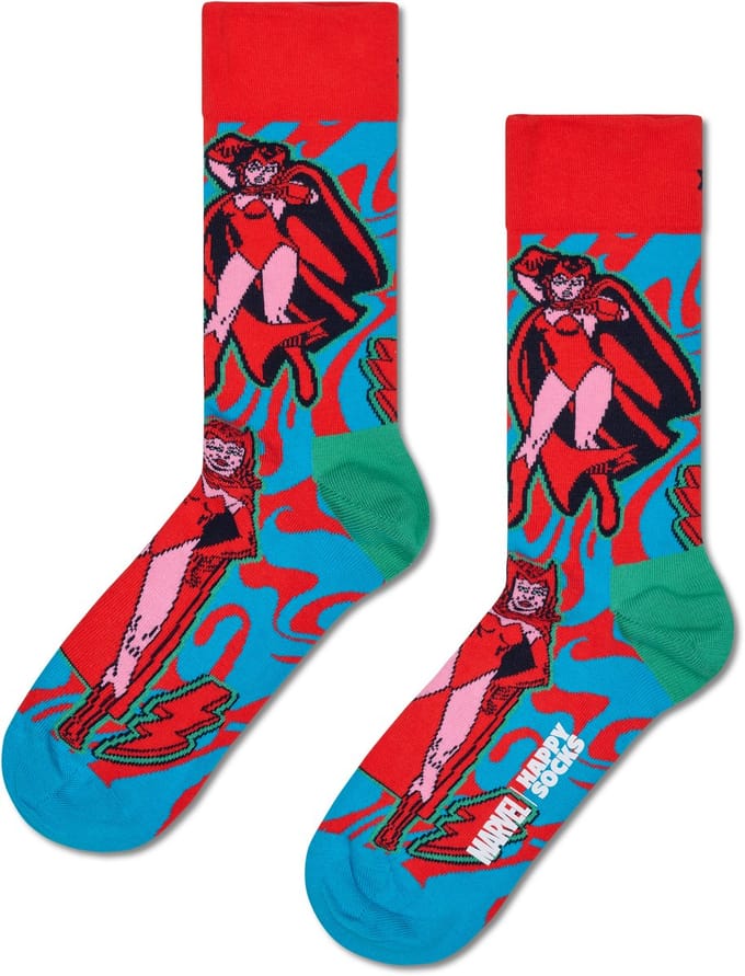 Happy Socks MARVEL Avengers Scarlet Witch Sock - unisex sokken - rood - Unisex - Maat: 36 - 40