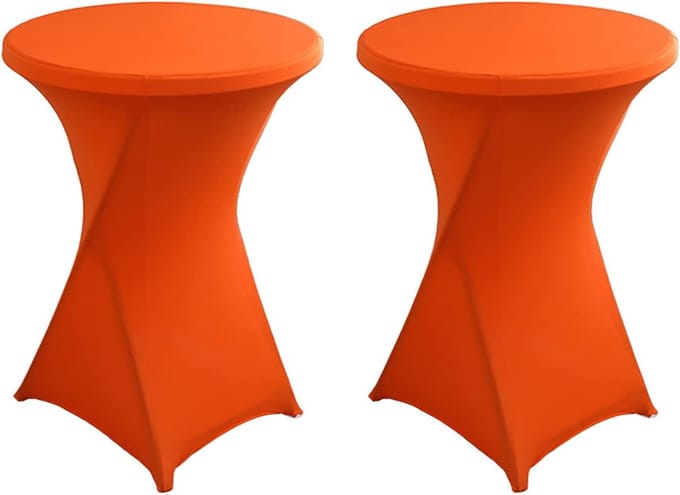 Set van 2 Flexibele Statafelhoezen (Ø 60-80 cm) - Elastische Tafelrok voor Bistrotafels