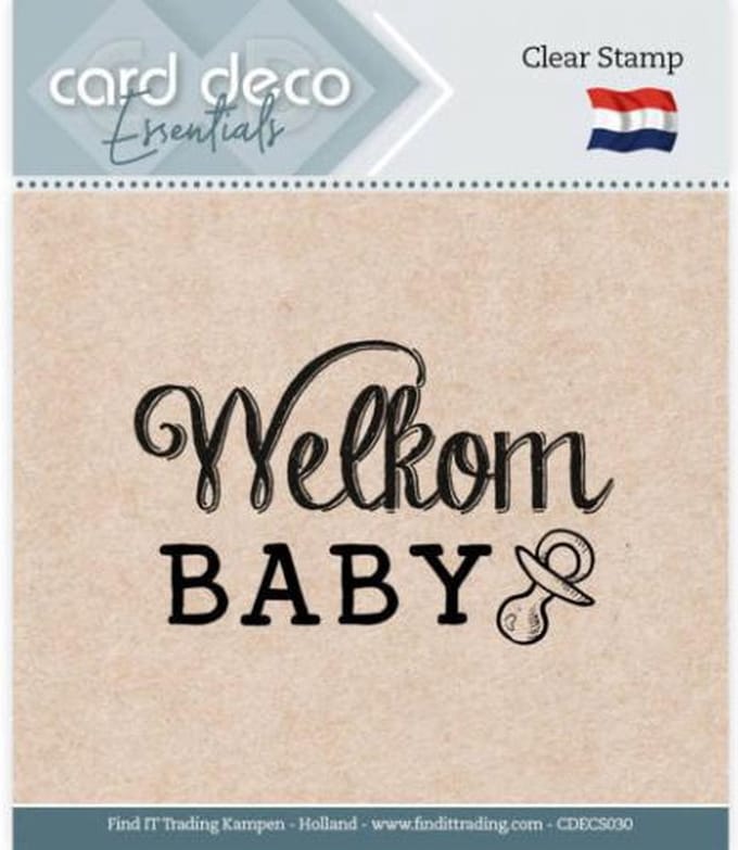 Card Deco Essentials - Clear Stamps - CDECS 030 - Welkom Baby