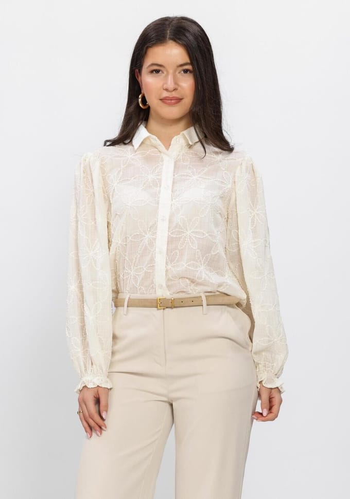 Ydence Blouse Isamae Dames - Jurken - Gebroken wit - Maat XS