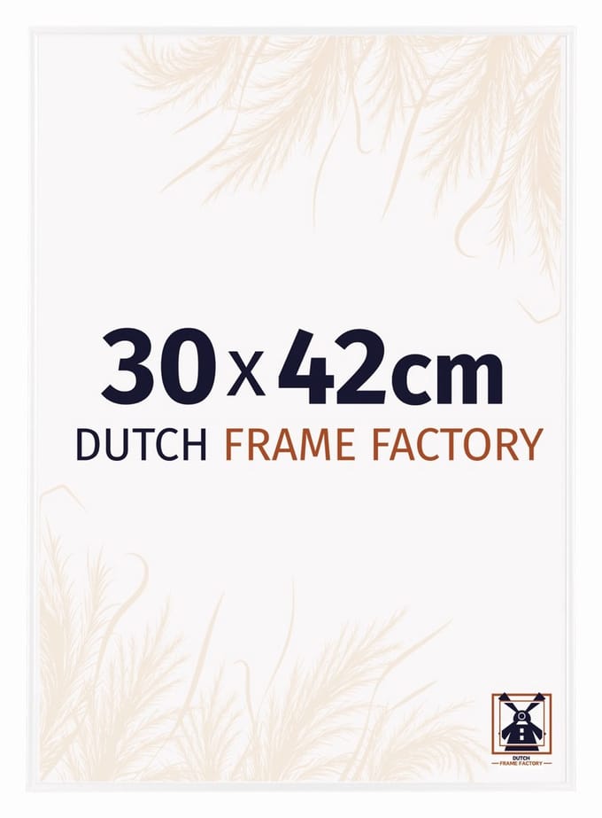 Fotolijst 30x42 cm - Kunststof - Wit Hoogglans - Easy