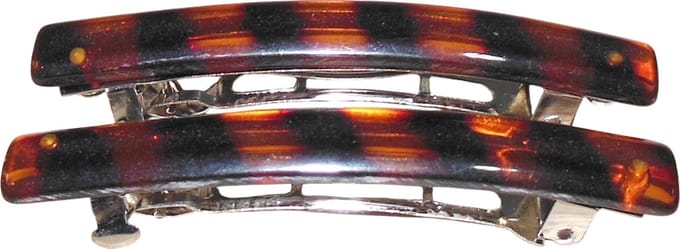Patentspeld 2x bruin transparant mini - Herfst - Herfstkleuren