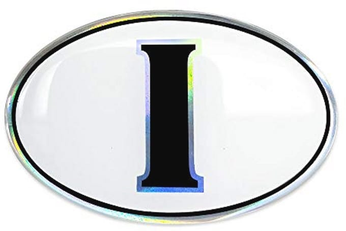 3D Sticker Ovaal I Italië - 60 x 40 mm