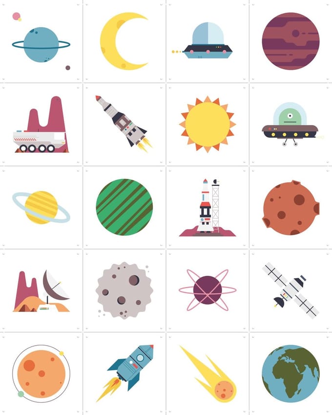 IXXI Ruimte Collagebox, Studio Kars + Boom - 80 x 100 cm - Grote wanddecoratie en posters - Illustraties, Grafisch Ontwerp, Kleurrijk, Kinderkamer