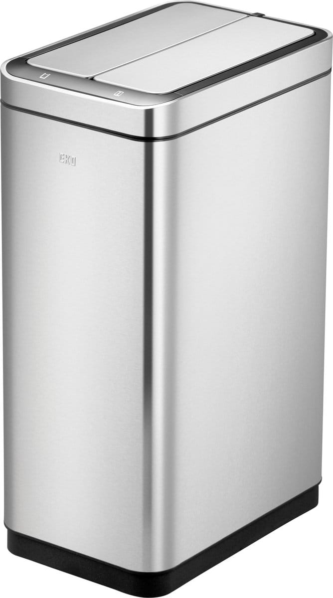 EKO - DeLuxe Phantom Sensor Bin 30 liter - Stainless steel Polypropylene - mat RVS - Prullenbak