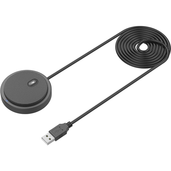 UM02 USB Omnidirectionele Condensator Microfoon Mic voor Vergadering Zakelijke Conferentie Computer Desktop zwart
