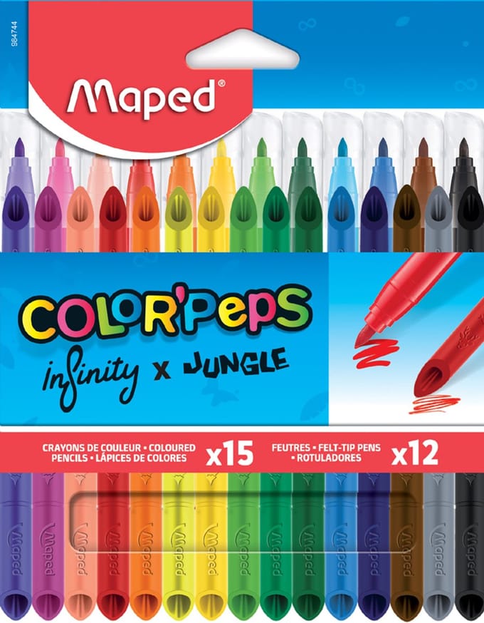 Maped combinatiepakket kleurpotloden INFINITY en stiften COLOR'PEPS