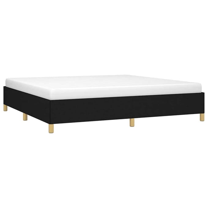 vidaXL - Bedframe - zonder - matras - stof - zwart - 200x200 - cm