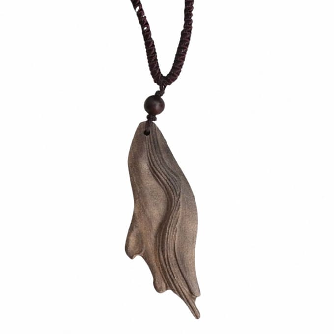 Ketting -Woody -Bruin- drifthout - Charme Bijoux