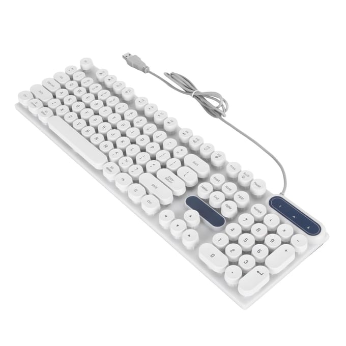 Clavier de jeu USB rond 104 touches respirant rétroéclairé ergonomique étanche filaire clavier pour