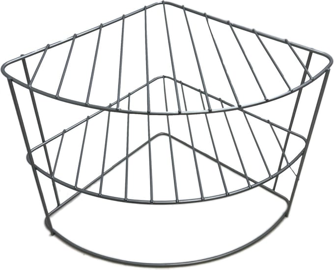 3BMT® Hoekkastrek - 3 Laags Bordenrek - Serviesorganizer - Grijs