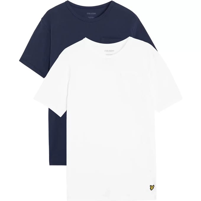 Lyle & Scott 2-Pack Basic Lounge T-Shirts Met Zakje, Veelkleurig