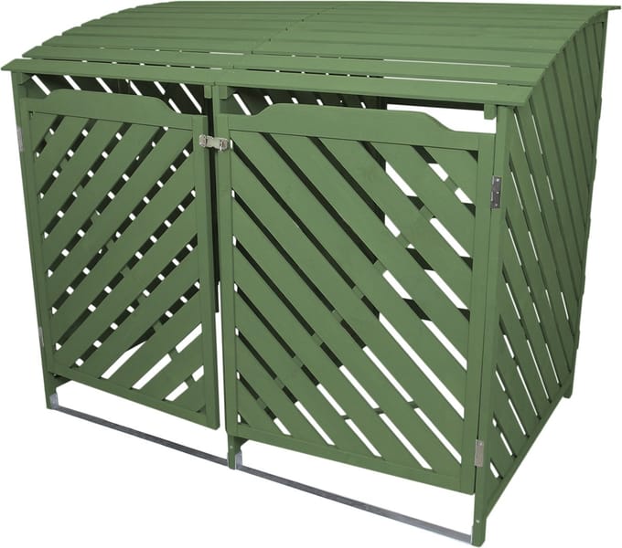 Containerombouw - Dubbel - Groen - 2 x 240L kliko's - 198x81x120 cm