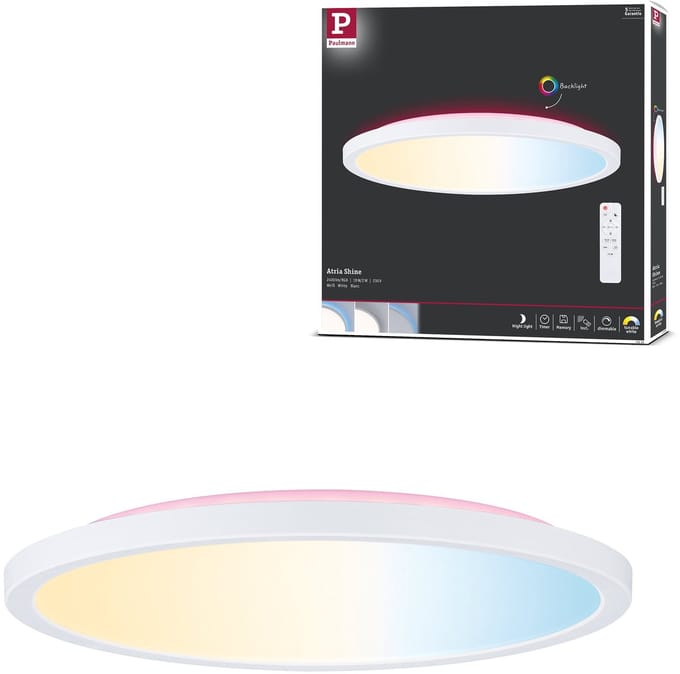 LED-paneel Atria Shine rond 290 mm 19W / 2W 1500lm RGB+ Wit dimbaar