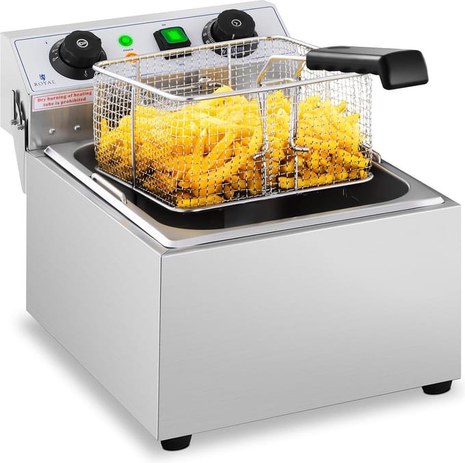 Elektrische friteuse - 10 liter - timer - 230V - Royal Catering