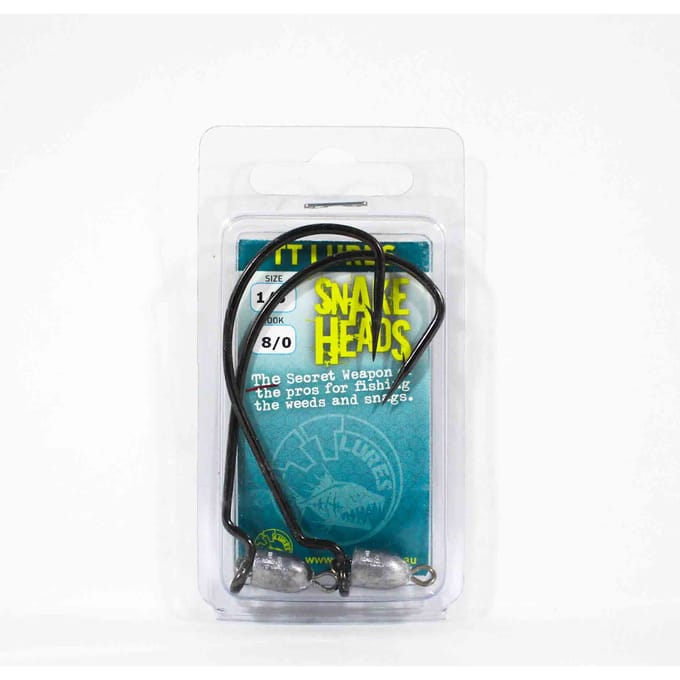 Tackle Tactics TT Snake Head Jig Head 1/6 oz 8/0 XH 2/verpakking (0732)