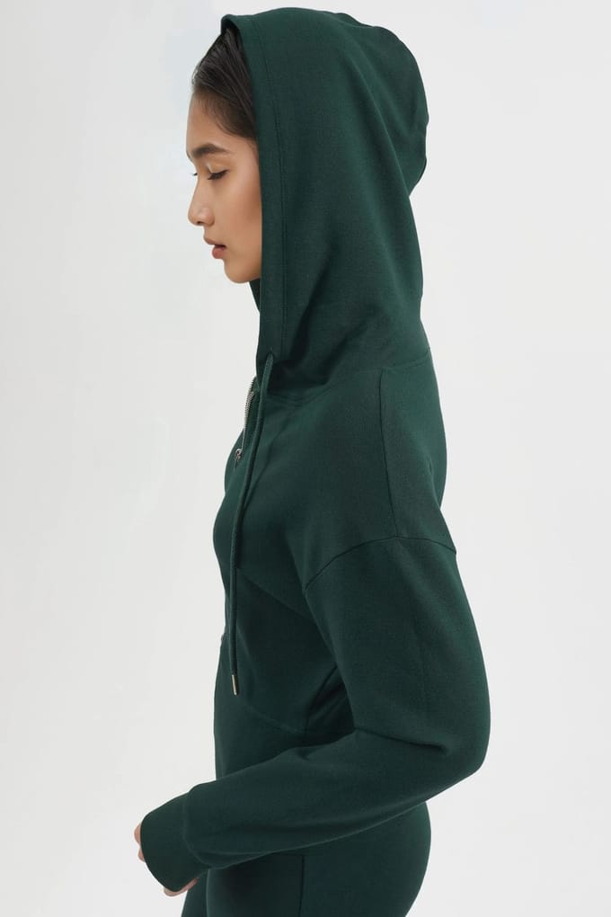 Hooded Lange Mouw Rits Jack