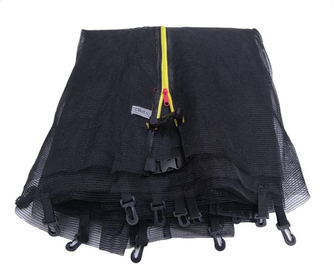 Trampoline Veiligheidsnet - Springnet Vervanging - Veilig Springplezier - Universele Maat - 8 Palen - Zwart