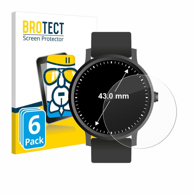 Screenprotector 6 Stuks voor Horloges (Rond, ø: 43 mm) Beschermglas transparant