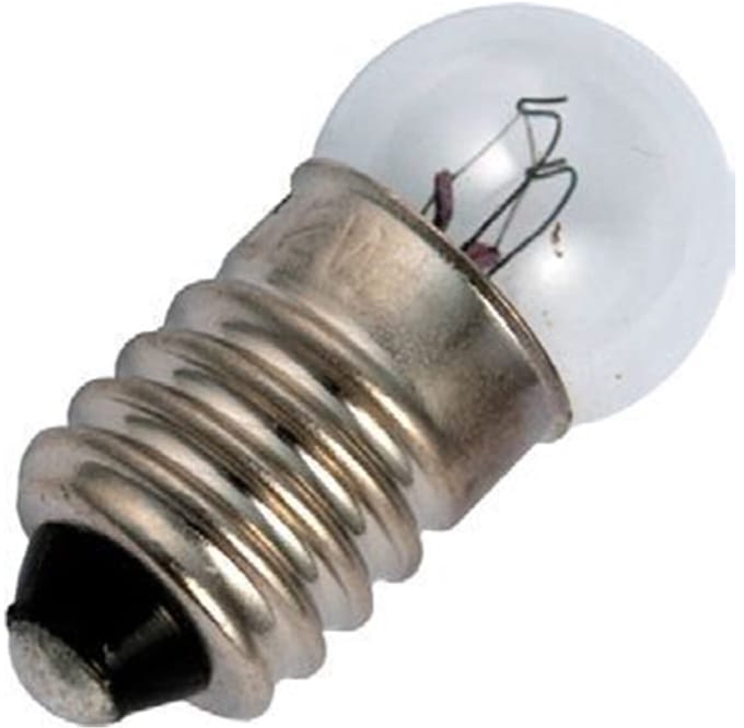 Signaallamp E10 6V 0.36W - 60 mAh - Per stuk - G11 Gloeilamp Ø11mm - 24mm - 2500K - Dimbaar