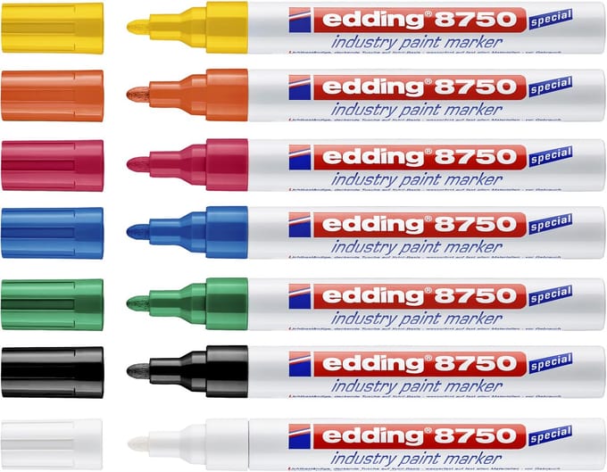 Paintmarker edding 8750 industrie 2-4mm zwart | 10 stuks