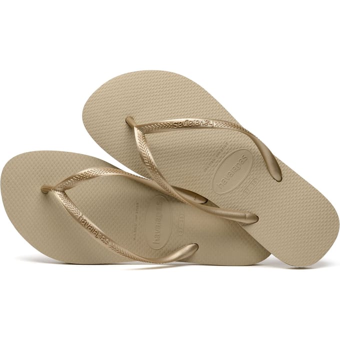 Havaianas Slim Slippers en Sandalen Dames - Beige - Maat 35/36 - Plastic