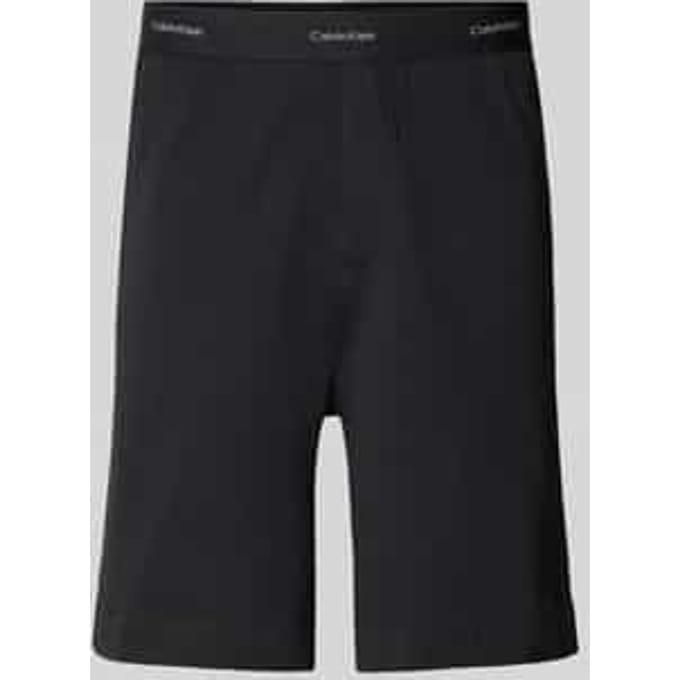 Regular fit korte broek met elastische band met label