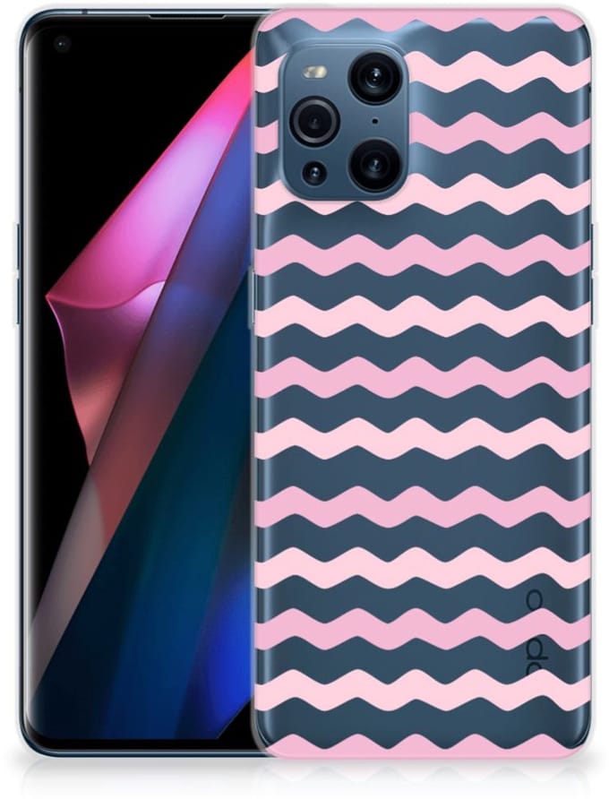 OPPO Find X3 | X3 Pro TPU bumper Waves Roze